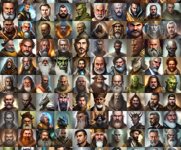 Artstation - Vtt   Ttrpg - Fantasy Portrait Pack 6 - 200 Characters 