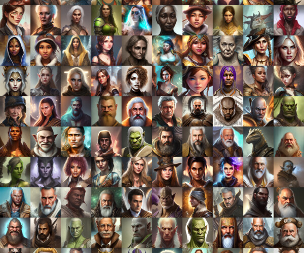 ArtStation - VTT / TTRPG - Fantasy Portrait Pack 10 - 200 Characters ...