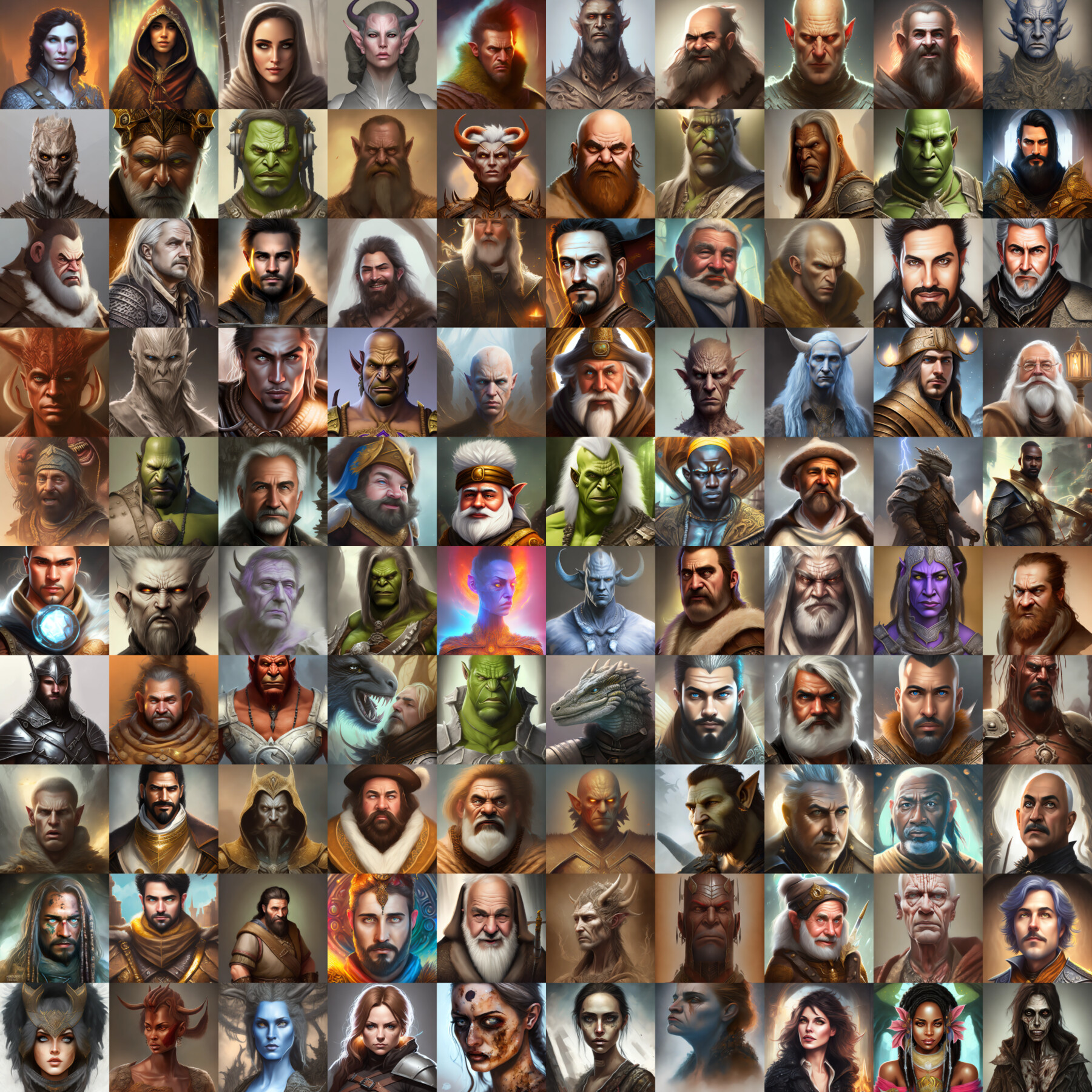 ArtStation - VTT / TTRPG - Fantasy Portrait Pack 11 - 200 Characters ...