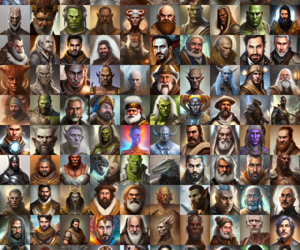 ArtStation - VTT / TTRPG - Fantasy Portrait Pack 11 - 200 Characters ...