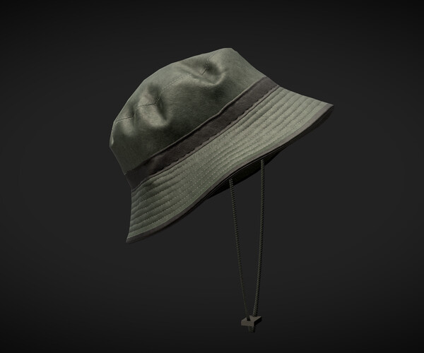 3D Fishing Bucket Hat Men - TurboSquid 2071204