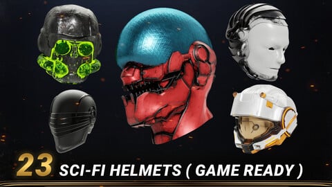 23 Sci Fi Helmets ( Game Ready )