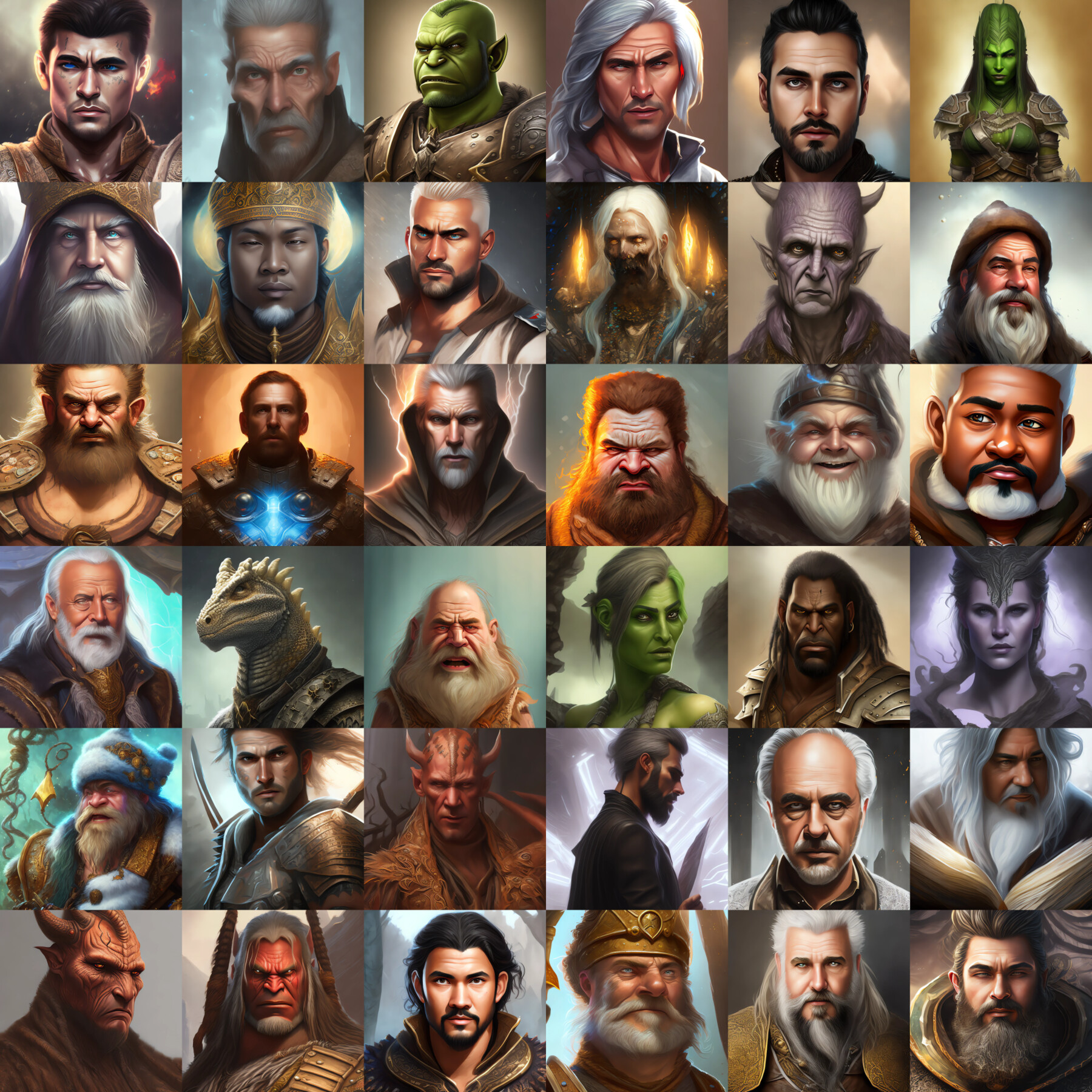 ArtStation - VTT / TTRPG - Fantasy Portrait Pack - Free Sample | Game ...