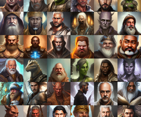 ArtStation - VTT / TTRPG - Fantasy Portrait Pack - Free Sample | Game ...