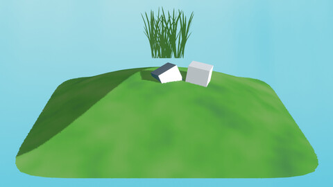 Blender 3D Anime Style Grass