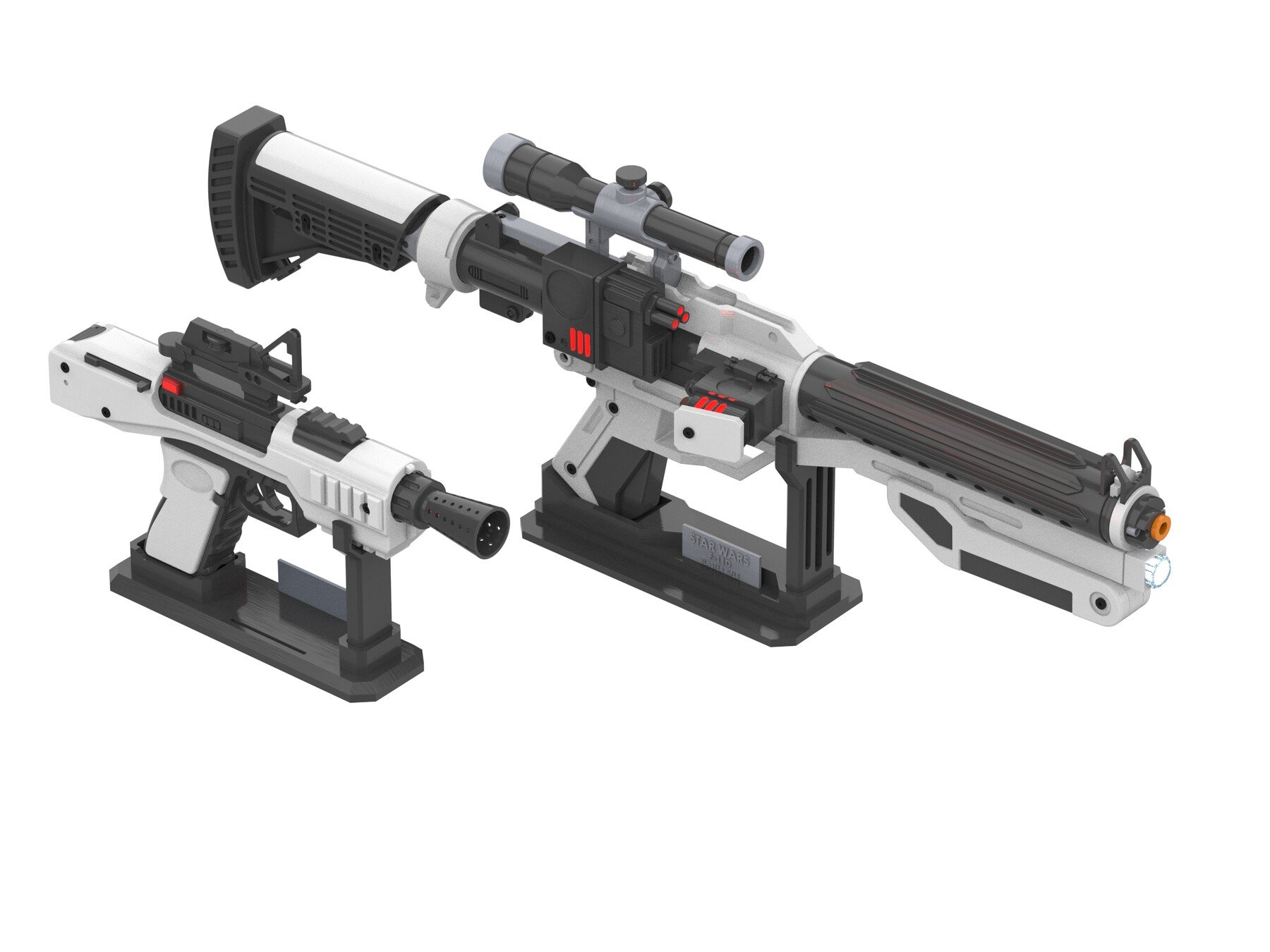 ArtStation - F-11D Blaster Rifle and SE44 Blaster - Star Wars