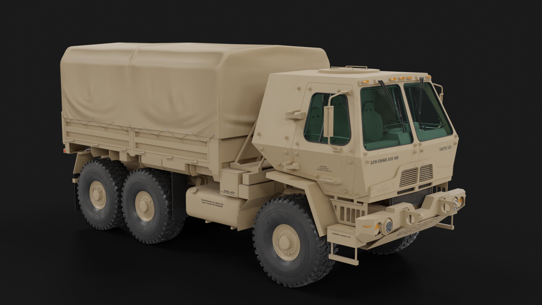 ArtStation - M1083 FMTV 6x6 General utility truck | Game Assets