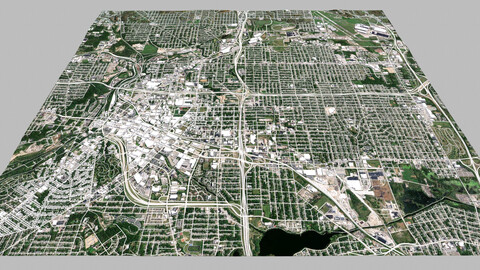 Cityscape Akron Ohio USA