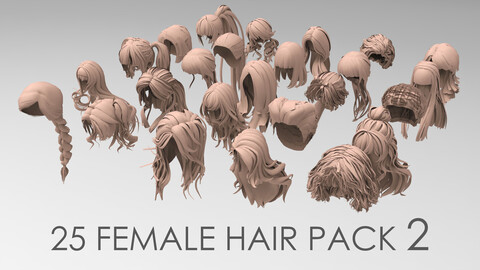 25 Female hair pack 2