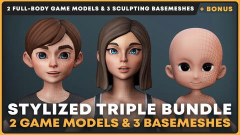 Stylized Basemesh Triple Bundle + Bonus