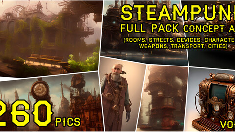 Steampunk concept art pack v.1