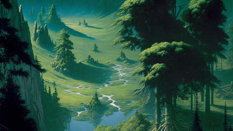 Planet Verdantia-Lush Forest