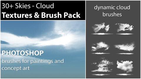 Skies Cloud Textures & Brushes for Photoshop