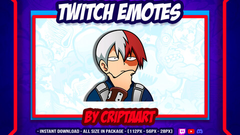 Twitch Emote / Discord / Shoto Emote / Todoroki Emote / Anime Emote / Thinking Emote