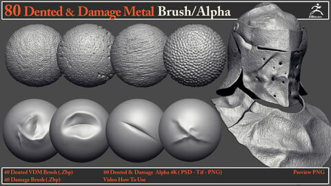 80 Dented & Damage Metal Brush/Alpha + Video How To Use