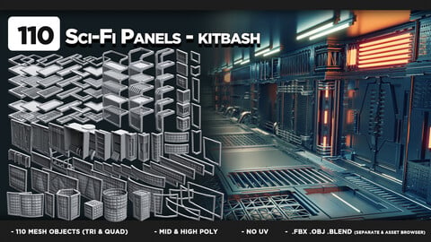 110 Sci-Fi Panels - KITBASH - VOL 07