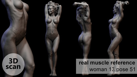 3D scan real muscleanatomy Woman13 pose 51