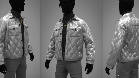 ArtStation - Men's Leather Jacket Outfit