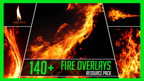 140+ Fire and Flame Effects Overlay Resource Pack for Photobashing