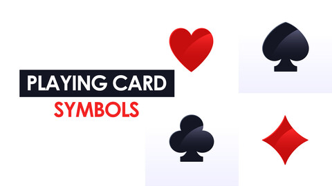 Playing Cards Symbol - Hearts, Diamonds, Spades, and Clubs