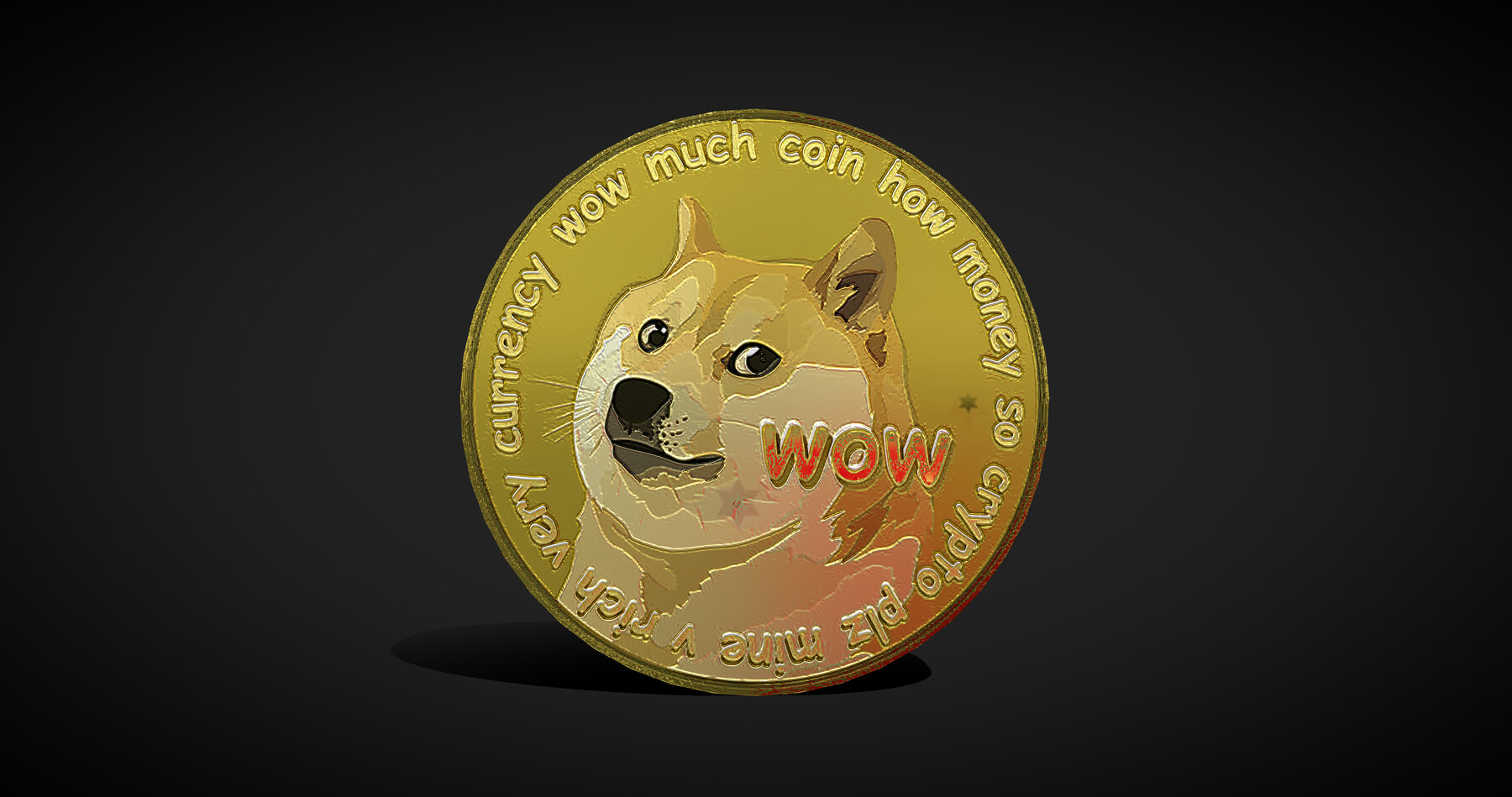 ArtStation - Dogecoin Coin - low poly 3D model | Resources