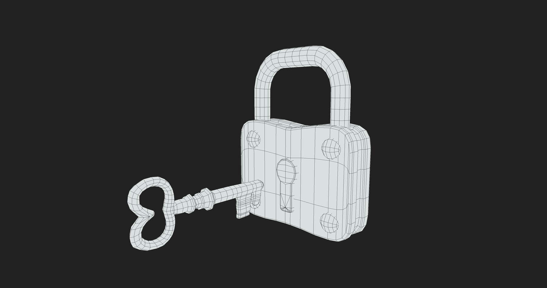 ArtStation Padlock with key animation low poly 3D model Game Assets