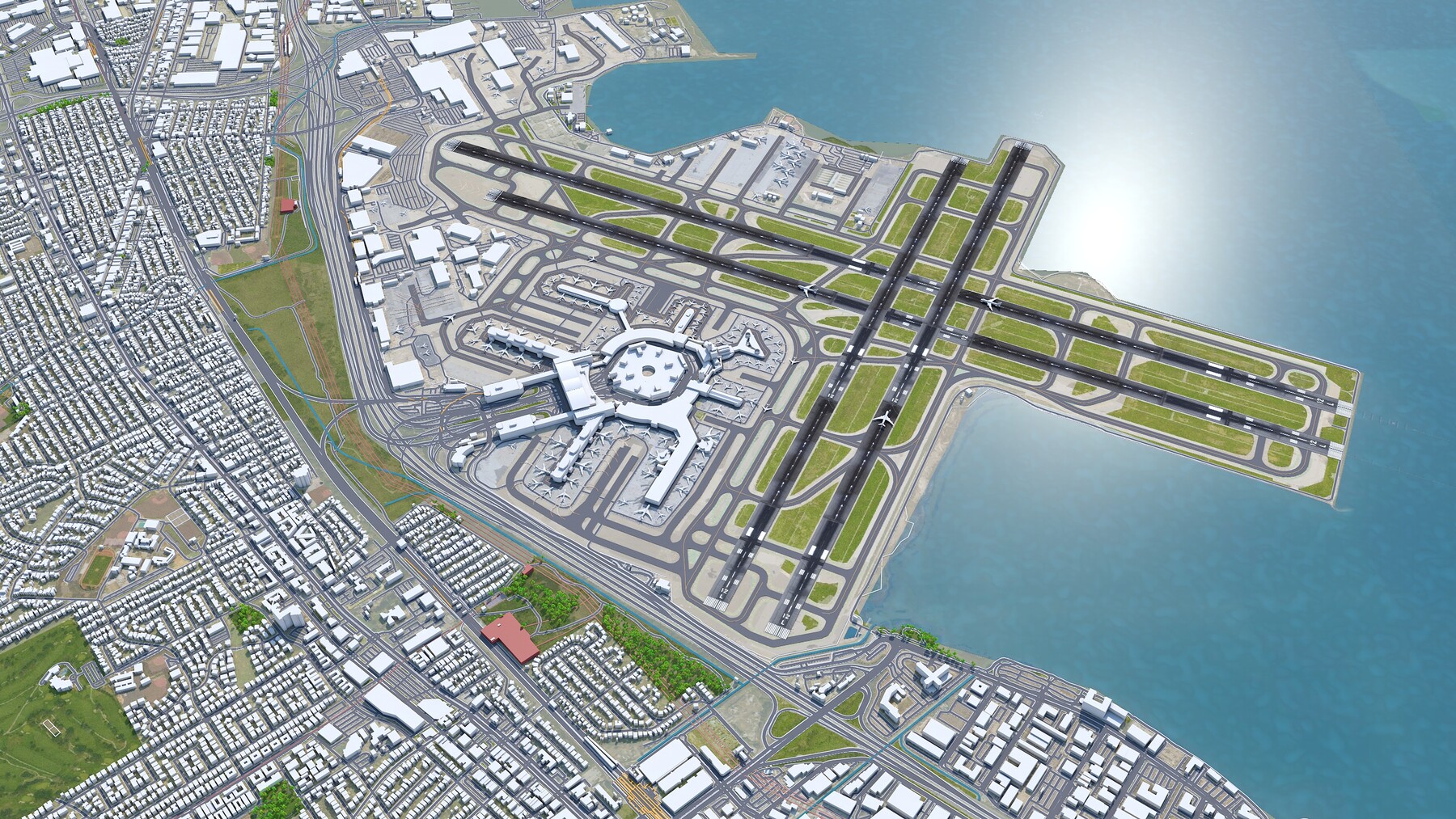 ArtStation San Francisco International Airport 3d model Game Assets