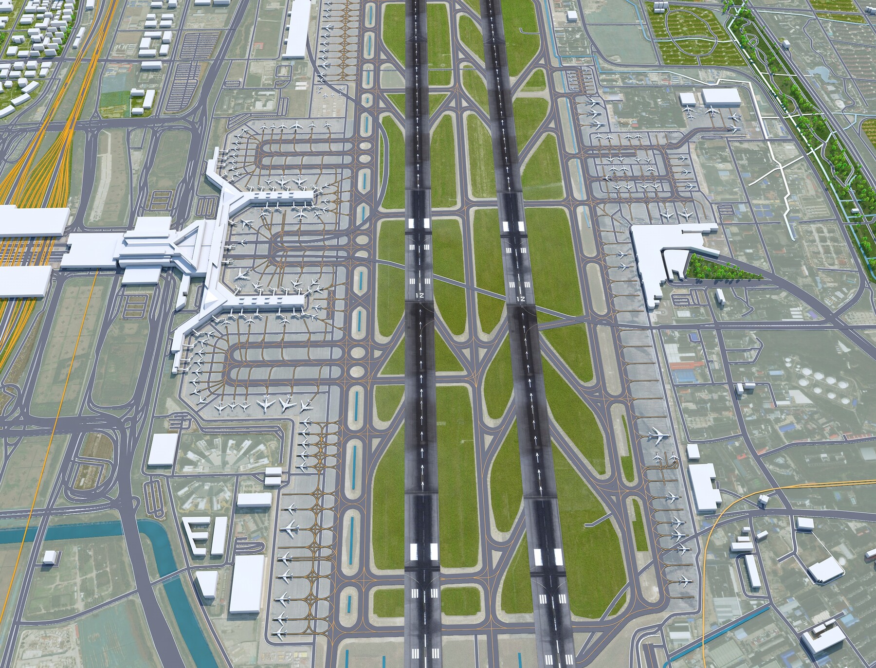 ArtStation - Shanghai Hongqiao International Airport 3d model | Game Assets