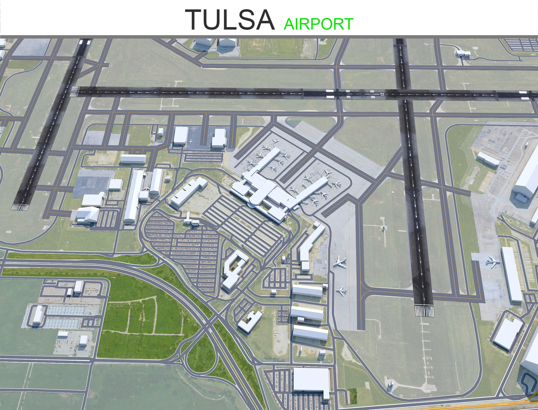 ArtStation Tulsa Airport 3d model Game Assets