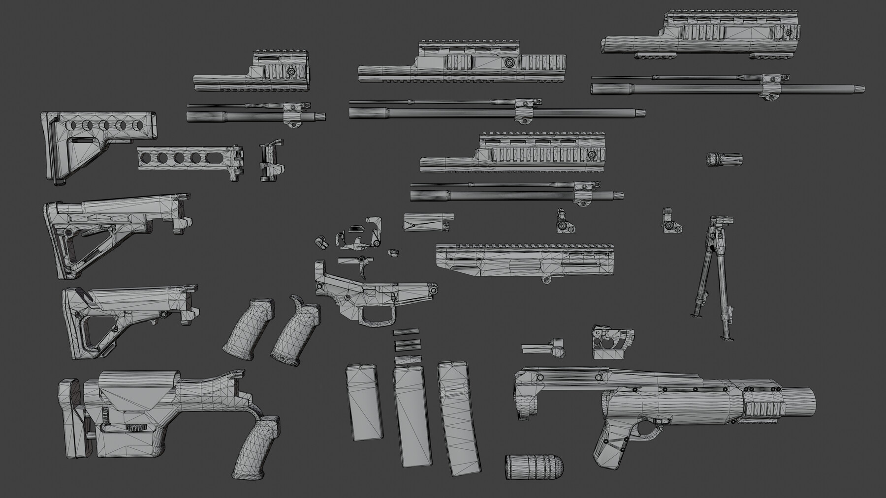 ArtStation - MX Rifle Series | Game Assets