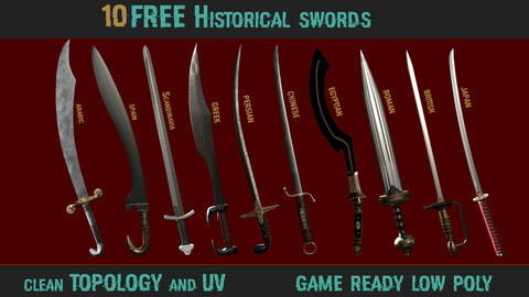 10 Free historical sword