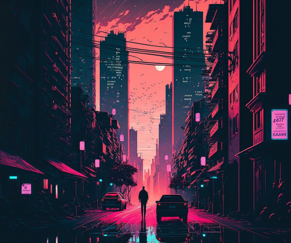 ArtStation - Neon City Dreams | Artworks