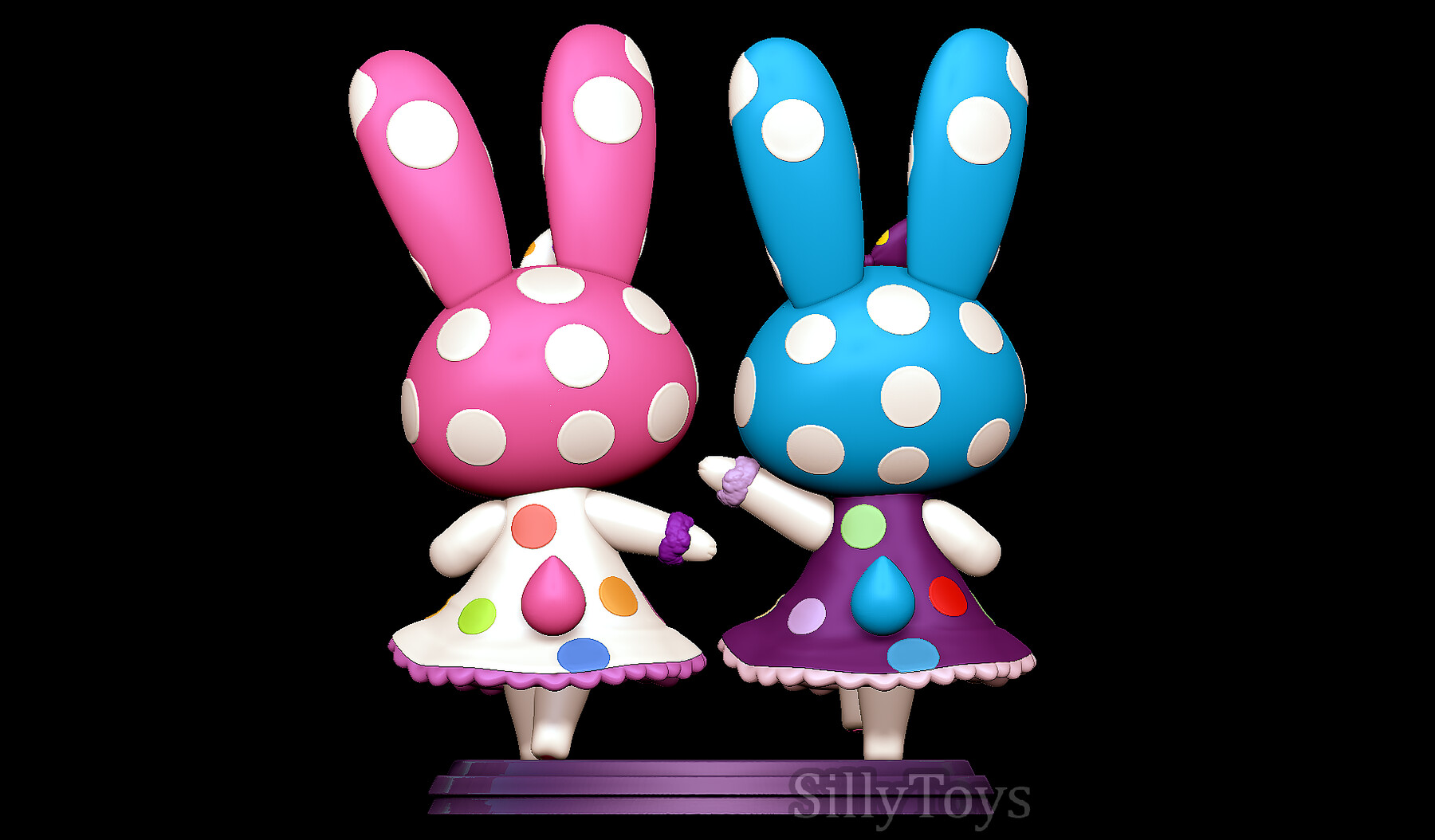 ArtStation Rabbit Sisters Animal crossing 3D print model Resources
