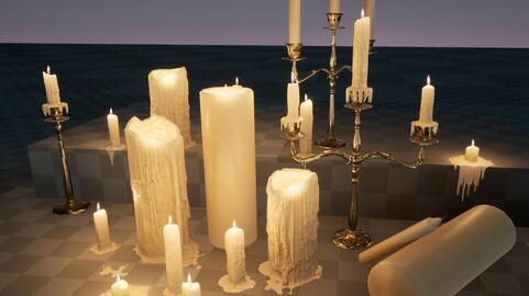 Melting Candle Pack for Unreal Engine