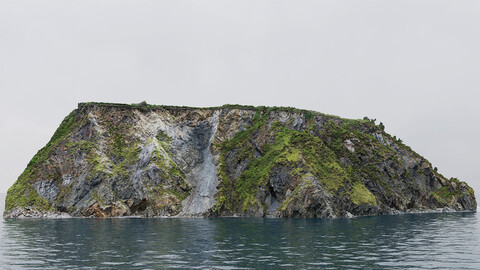 Large Coastal Cliff PBR Scan 03 & Highpoly