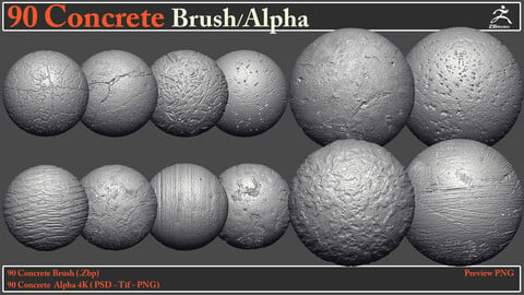 90 Concrete Brush/Alpha