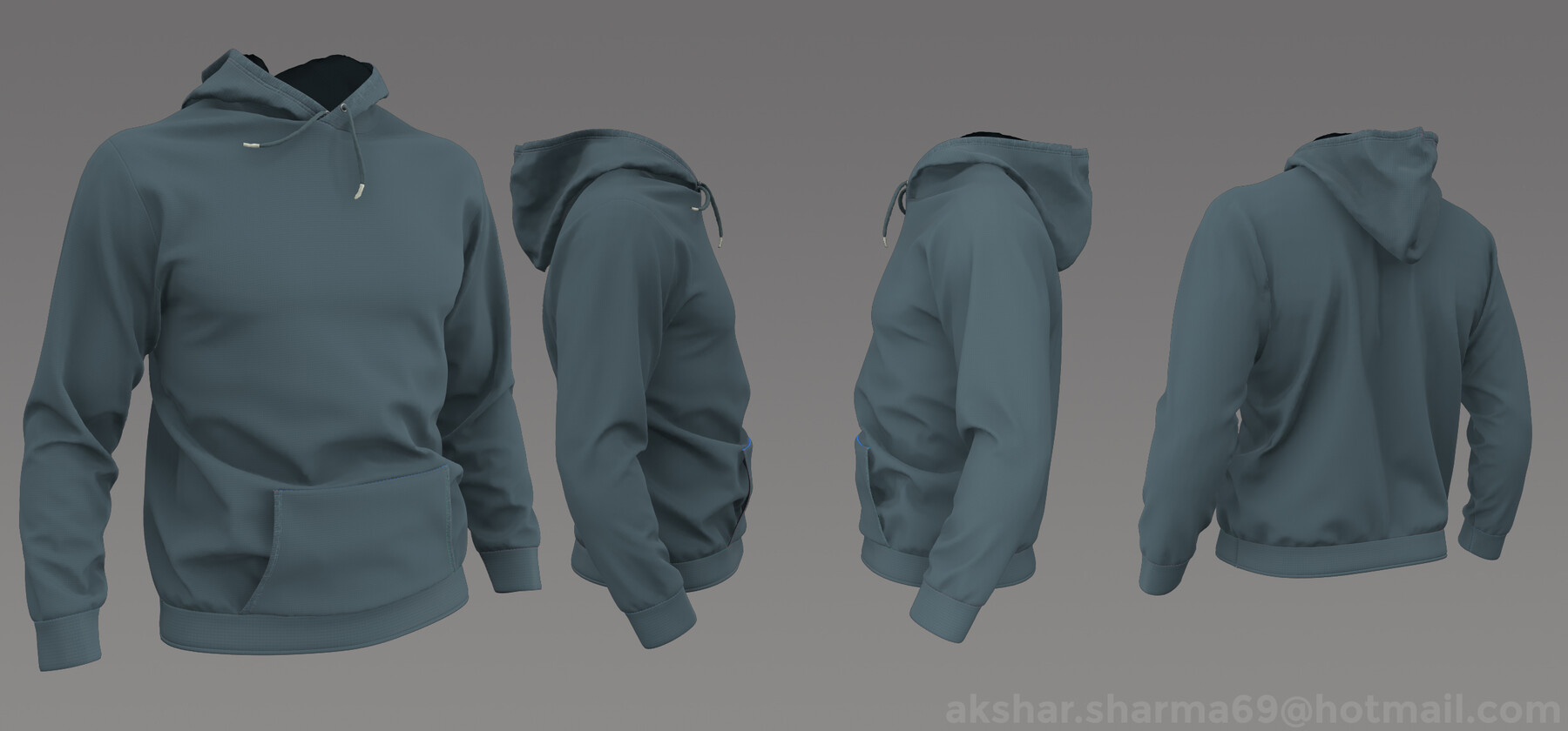 ArtStation - Hoodie- Marvelous Designer Clothing | Game Assets