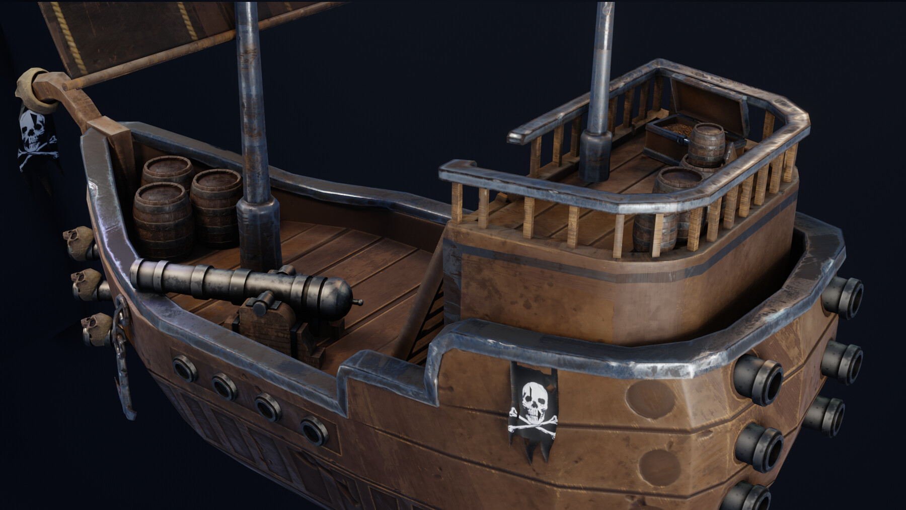 ArtStation - Stylized Pirate Ship | Game Assets