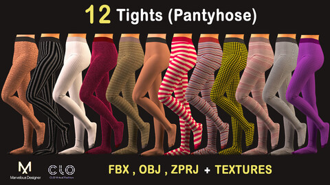 Women's Tights - Pantyhose (ZPRJ , FBX , OBJ , TEXTURES)