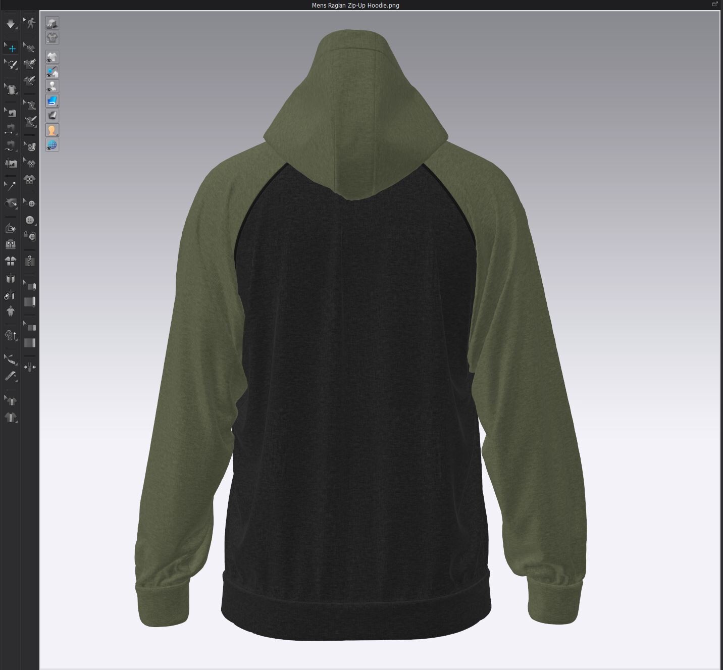 ArtStation Mens Raglan ZipUp Hoodie, marvelous designer,clo3d