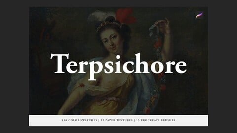 Terpsichore Procreate Brushes, Color Swatches & Paper Textures