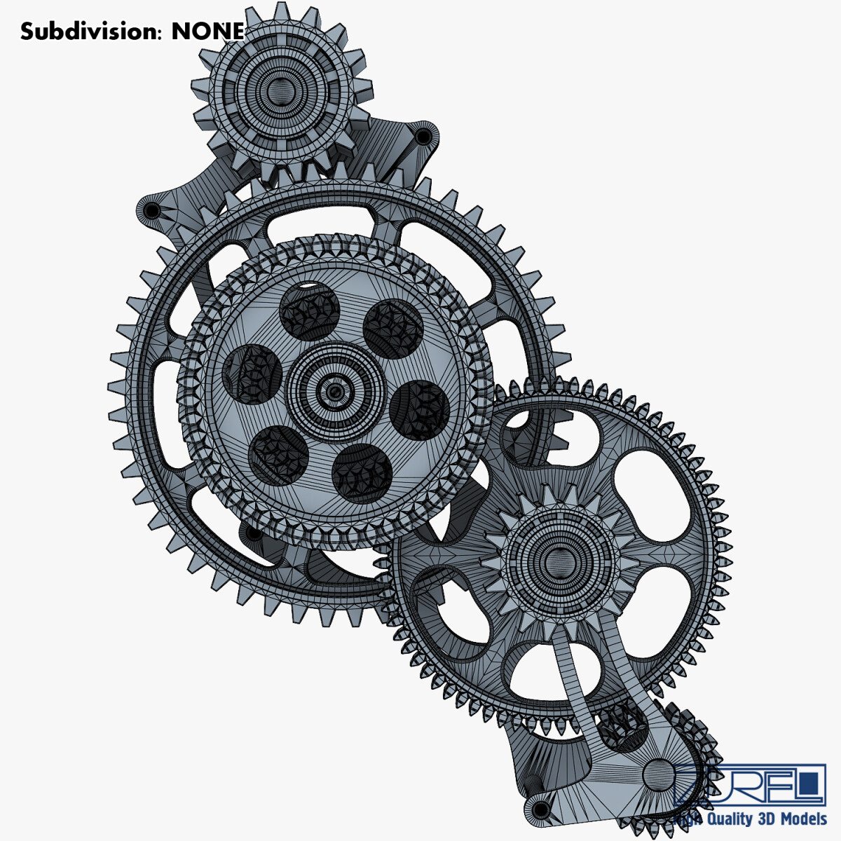 Gear Mechanism V 3 - 3D Model by Zurel