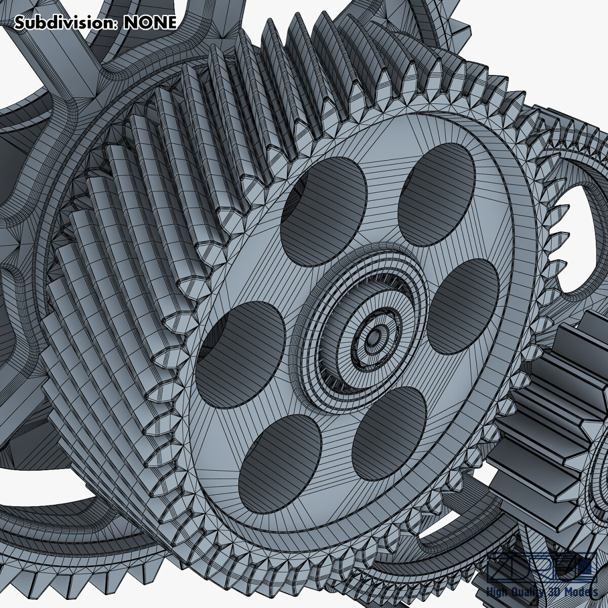 Gear Mechanism V 3 - 3D Model by Zurel