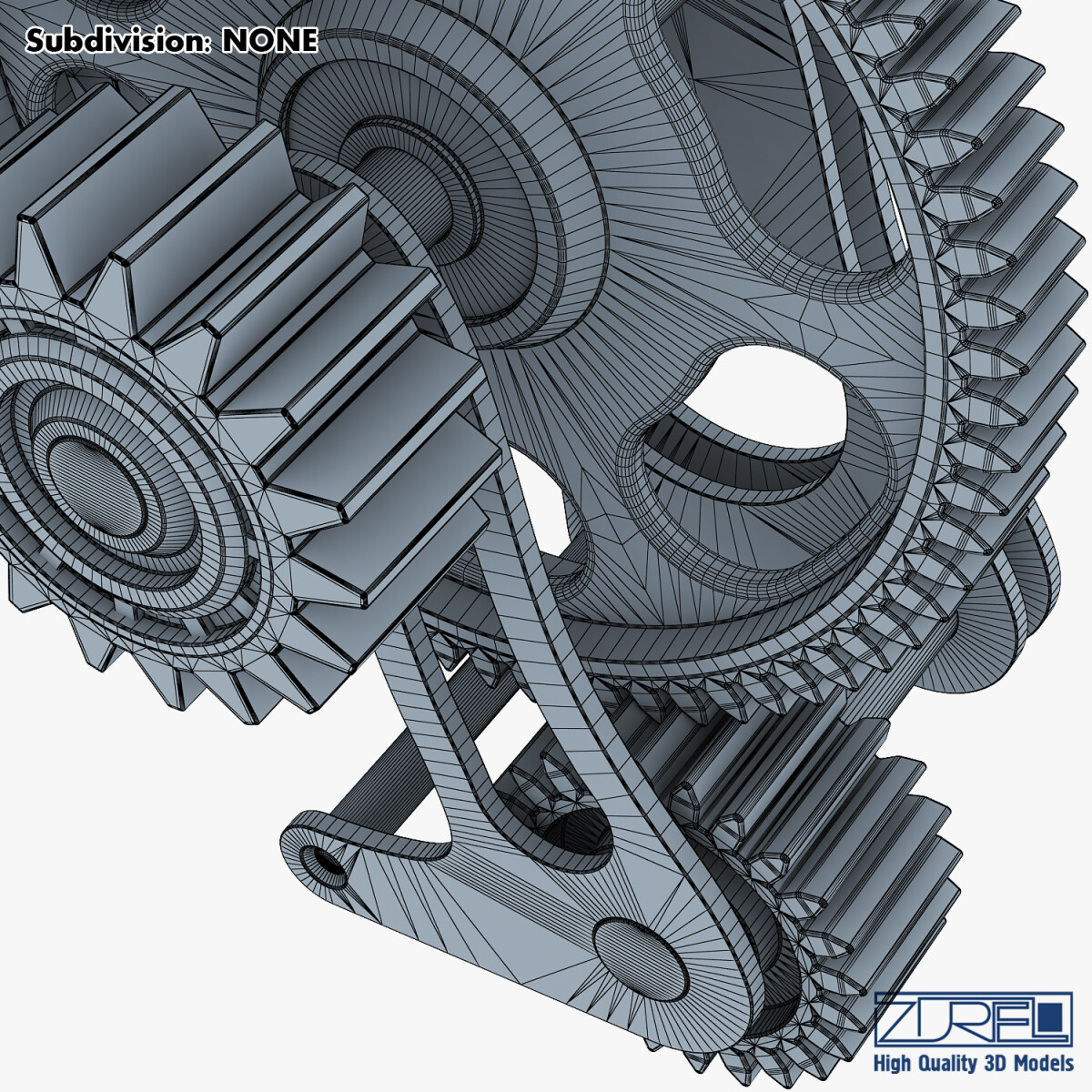 Gear Mechanism V 3 - 3D Model by Zurel