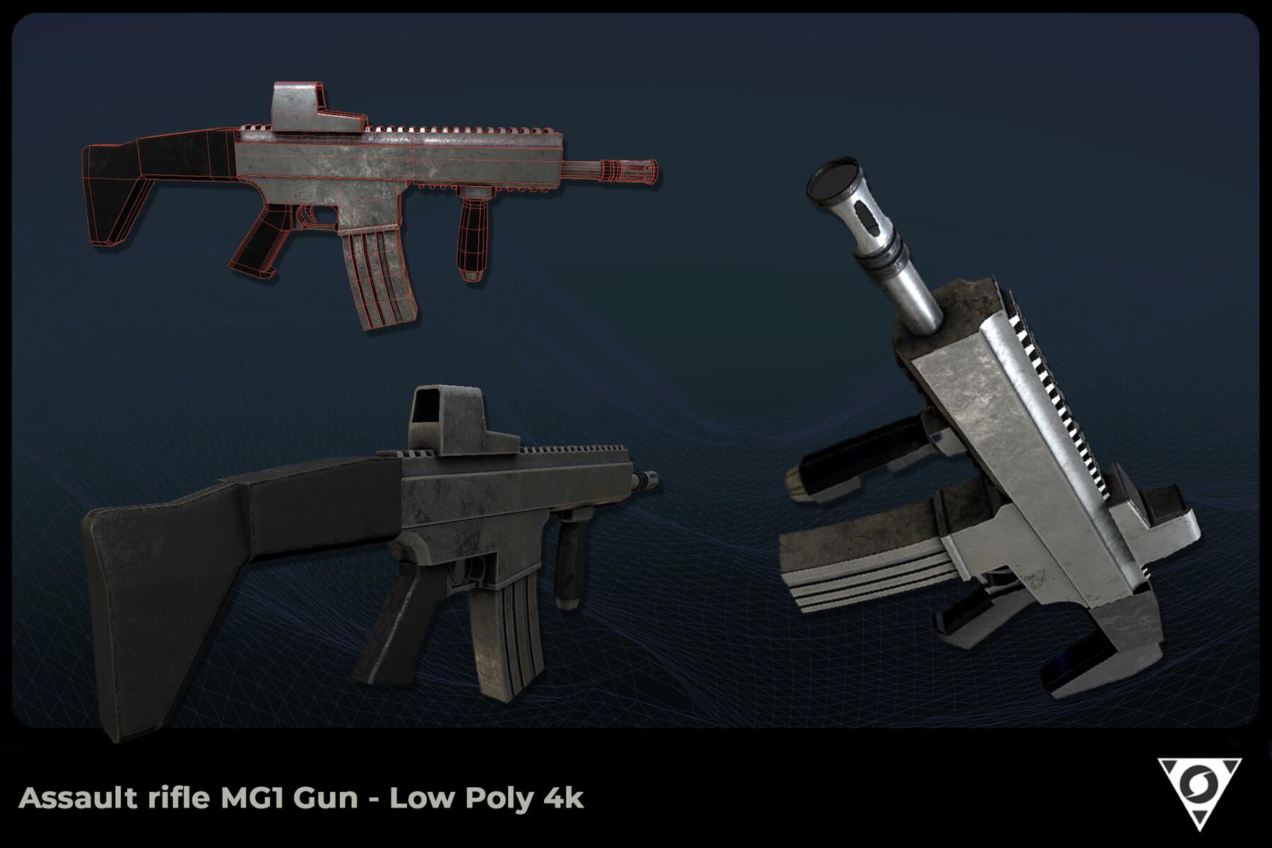 ArtStation - Assault rifle MG 1 Gun - Low Poly 4k Ready to game Shooter ...