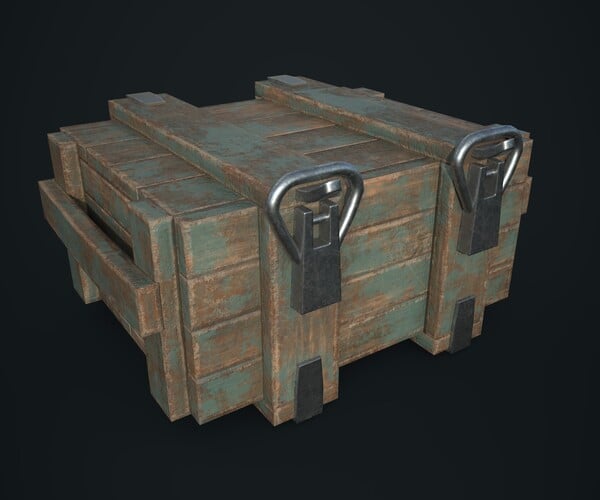 ArtStation - small wooden army box | Game Assets