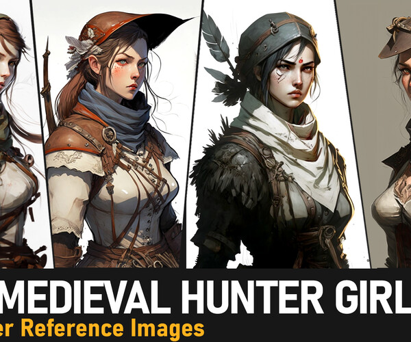ArtStation Medieval Hunter Girl VOL.144K Reference Images Artworks