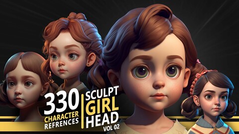 330 Sculpt Girl Head - VOL 02 - Character references