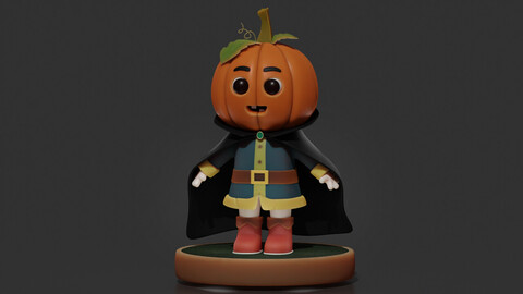 Pumpkin Character 3d model