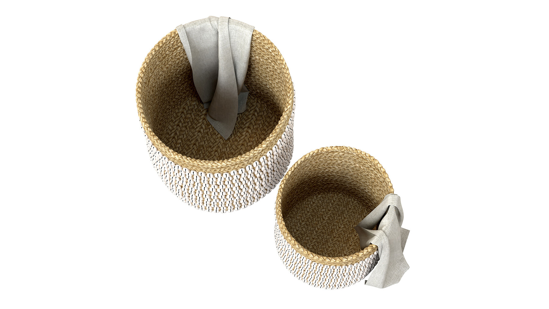 Bazar Bizar Natural Coastal Seashell Basket - 3D Model by artpolka